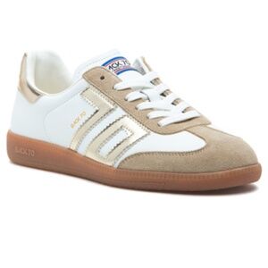 Back 70 Cloud Sneaker, Beige/Gold, Size 40 (size 9 us)